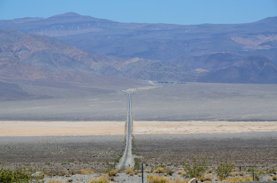 HJS_4498.JPG - The road to Panamint Springs which is at the foot of the mountains in the far distance.